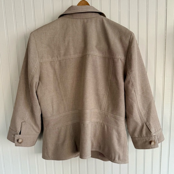 Andre Oliver Women's Vintage Blazer Size 12P in Tan - Picture 5 of 5